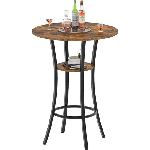 Round bar table tier - table, 2-tier