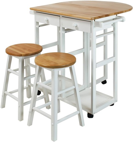 White wooden kitchen breakfast - wooden,