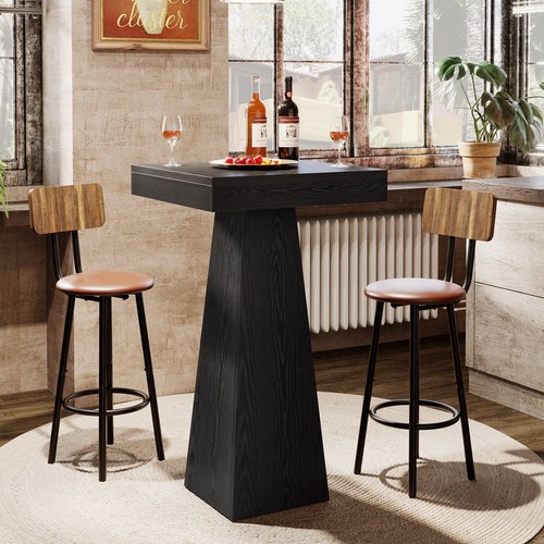 Black high bar table - black,