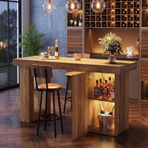 Bar table with storage - 63",