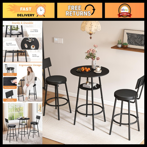 Round bar table set with - set, 2